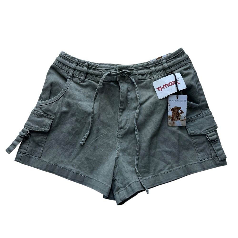 Sincerely Jules HR Utility Shorty Cargo Shorts New With Tags‎ Size 1/25 Olive